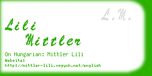 lili mittler business card